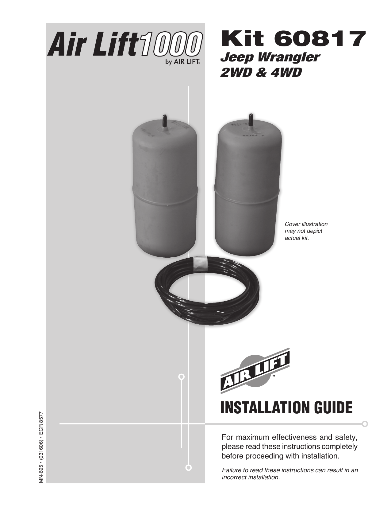 Air Lift 60817 Air Lift 1000 Installation Guide Manualzz