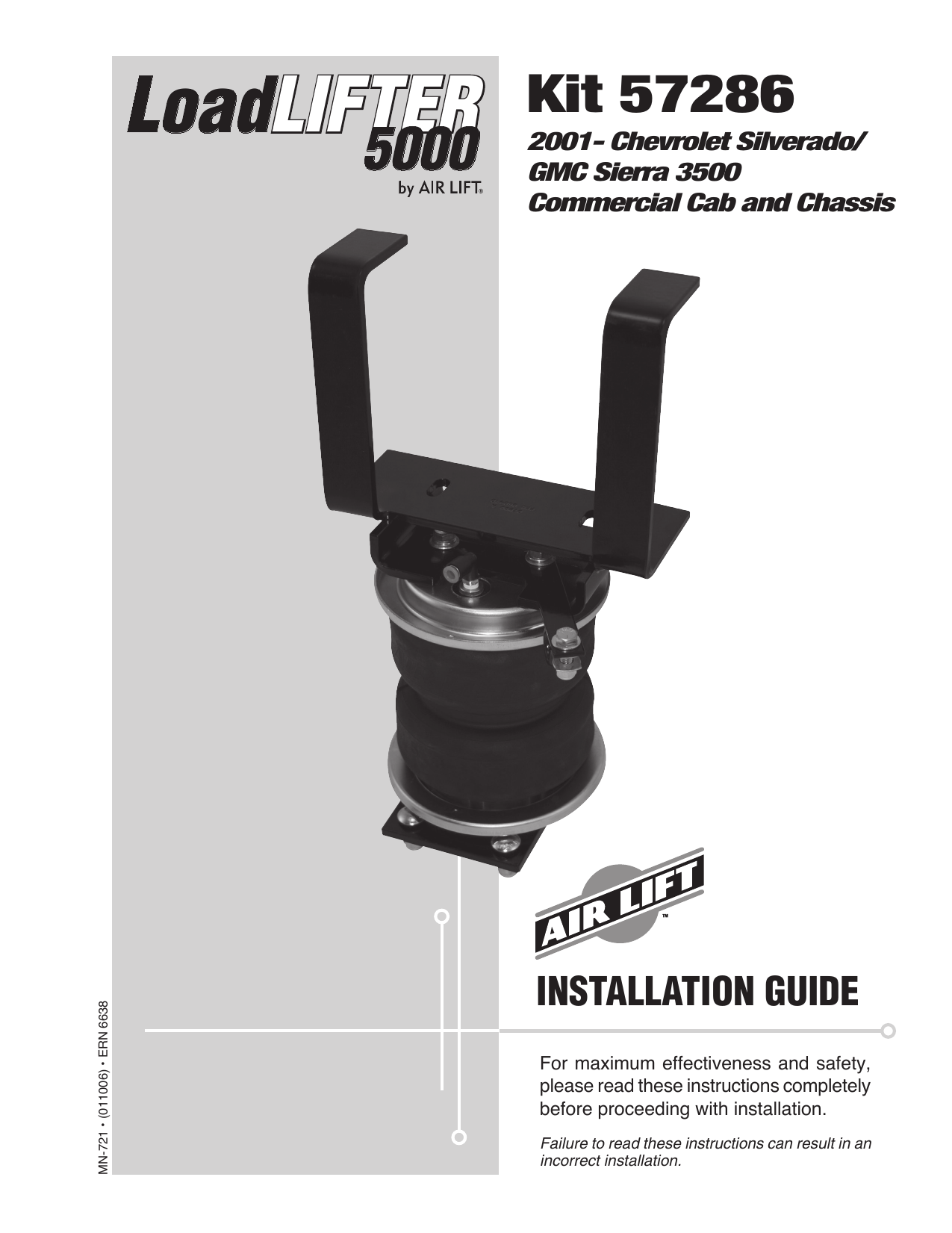 Air Lift 57286 LoadLifter 5000 Installation Guide Manualzz
