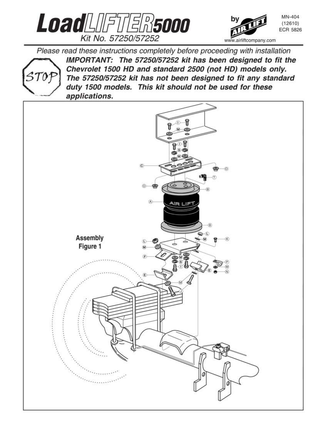 Air Lift 57250 LoadLifter 5000 Installation Guide Manualzz