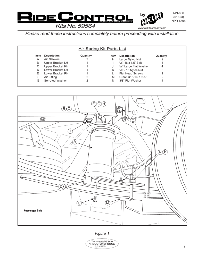 Air Lift 59564 Installation guide Manualzz