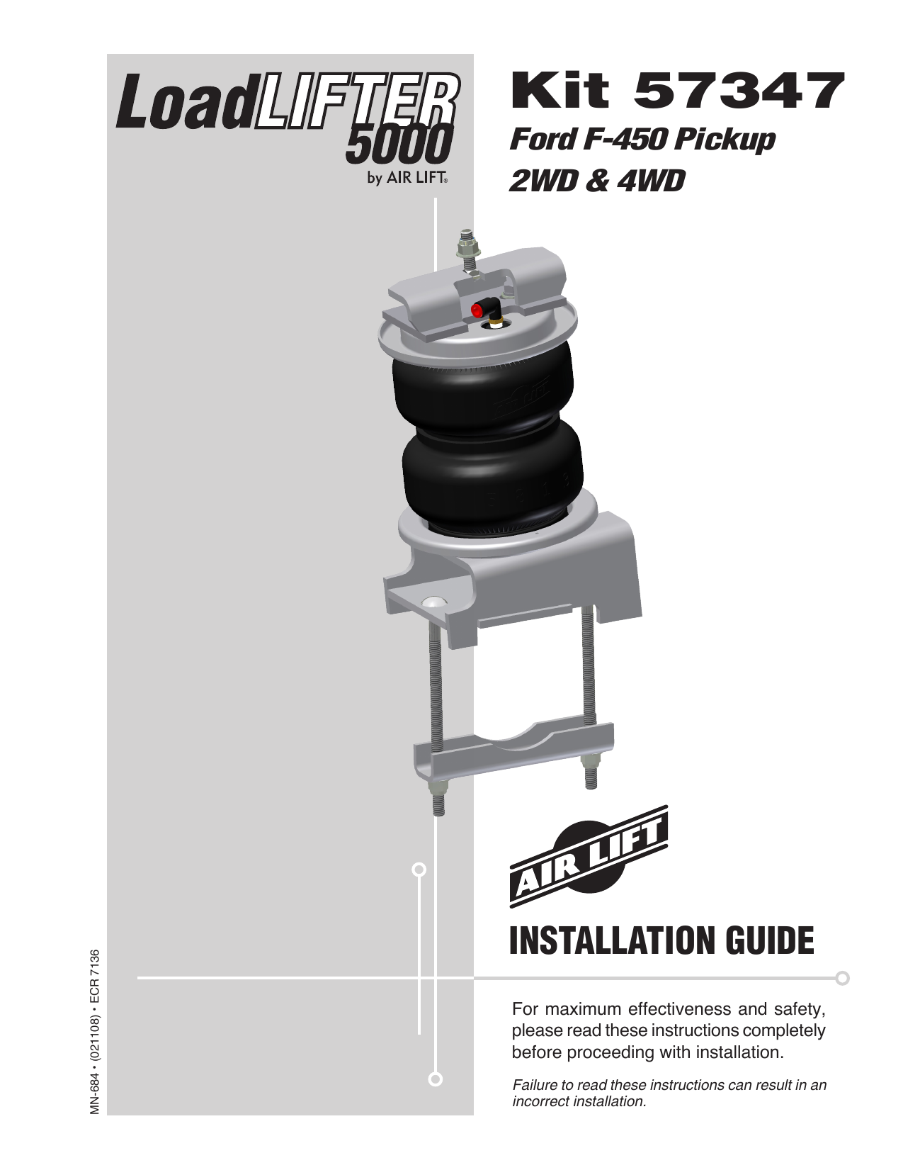 Air Lift 57347 LoadLifter 5000 Installation Guide Manualzz