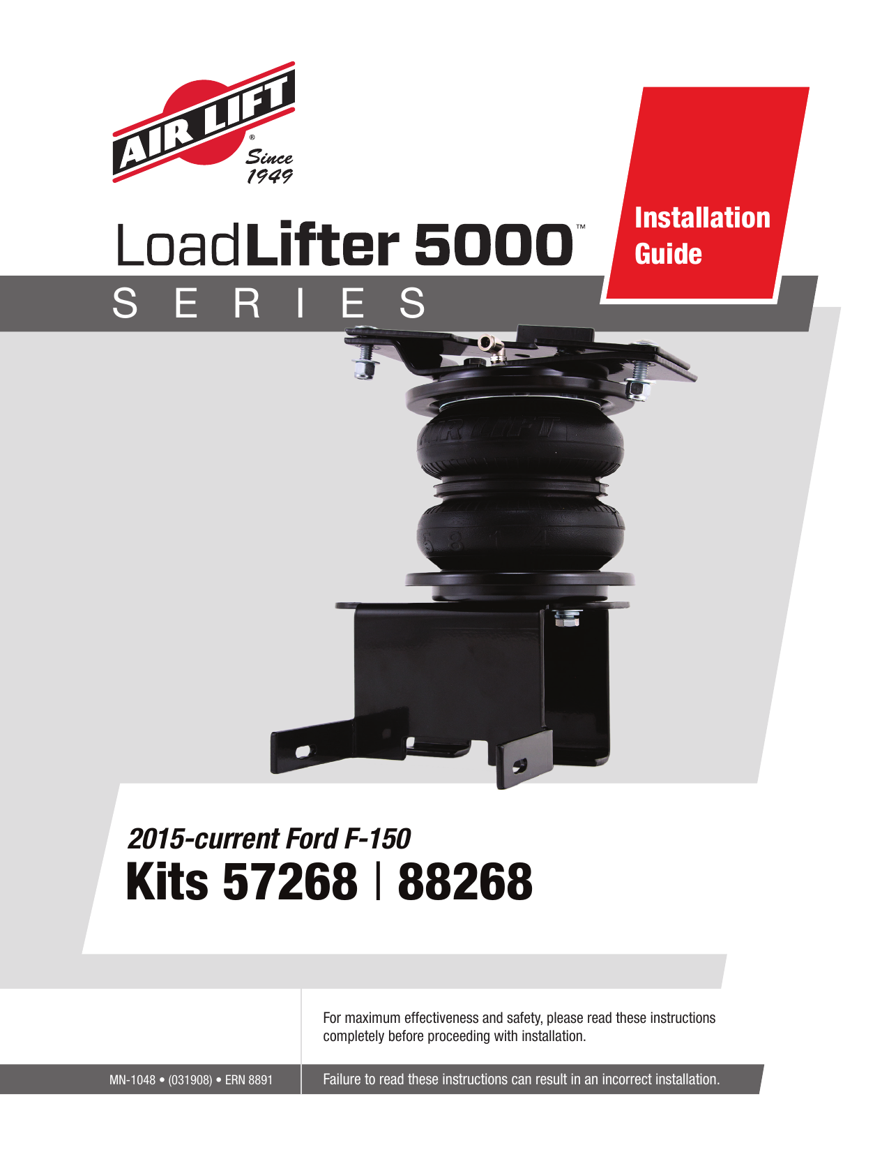 Air Lift 57268 LoadLifter 5000 Installation Guide Manualzz