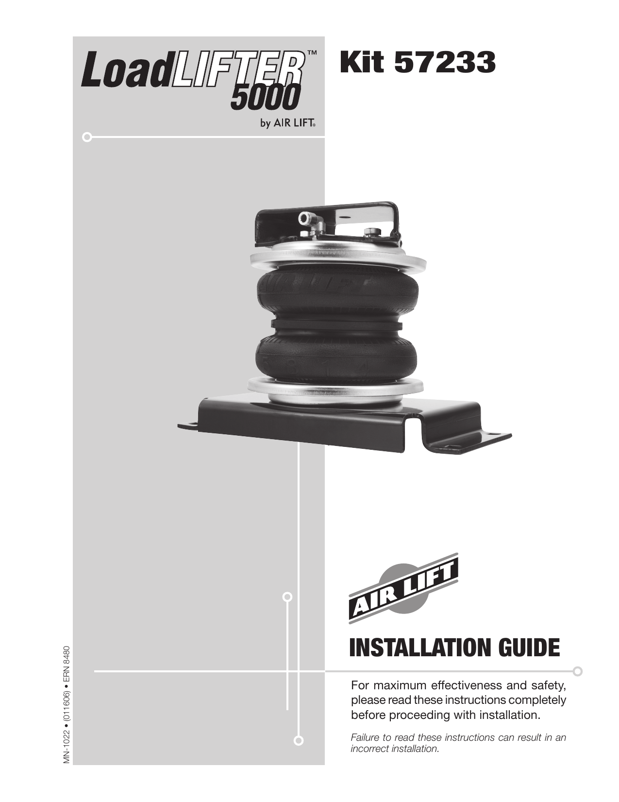 Air Lift 57233 LoadLifter 5000 Installation Guide Manualzz