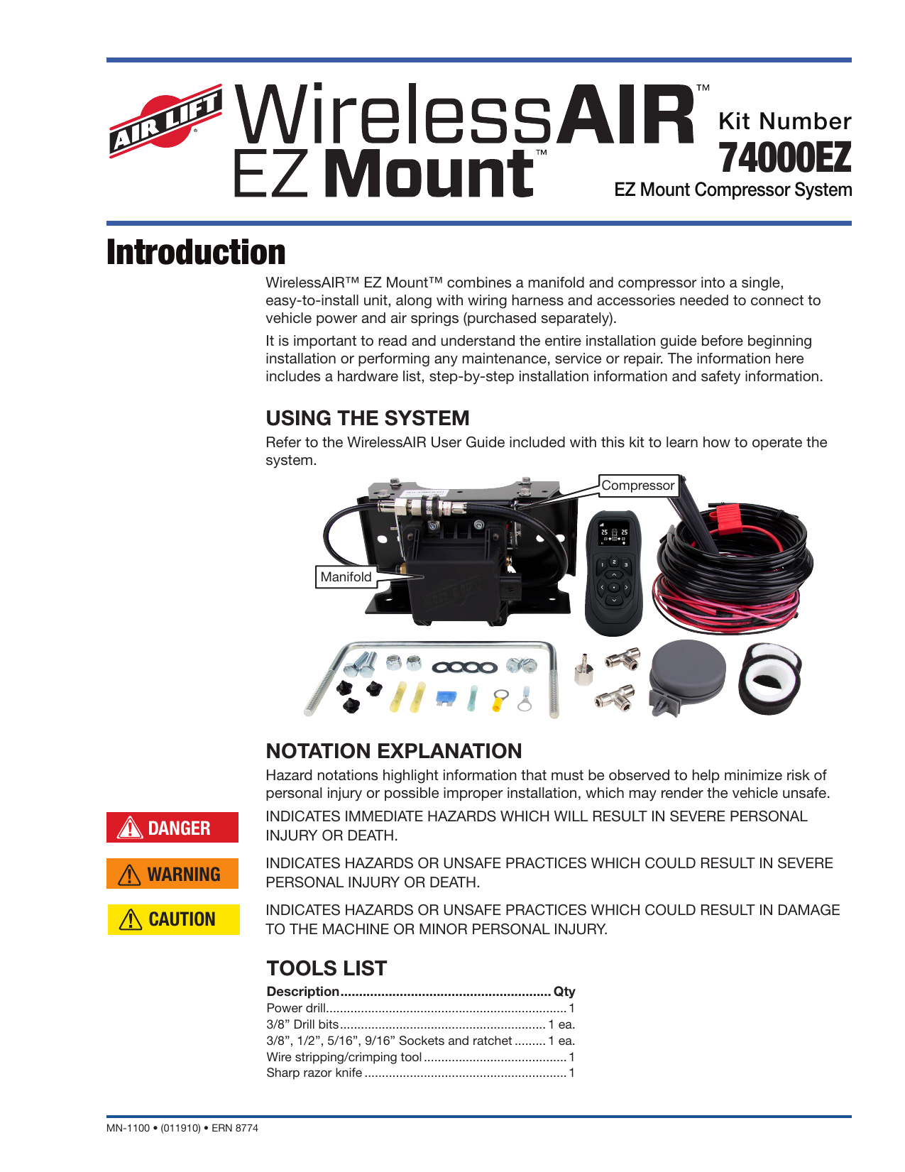 Air Lift 74000EZ WirelessAir2nd Generation Installation Guide Manualzz