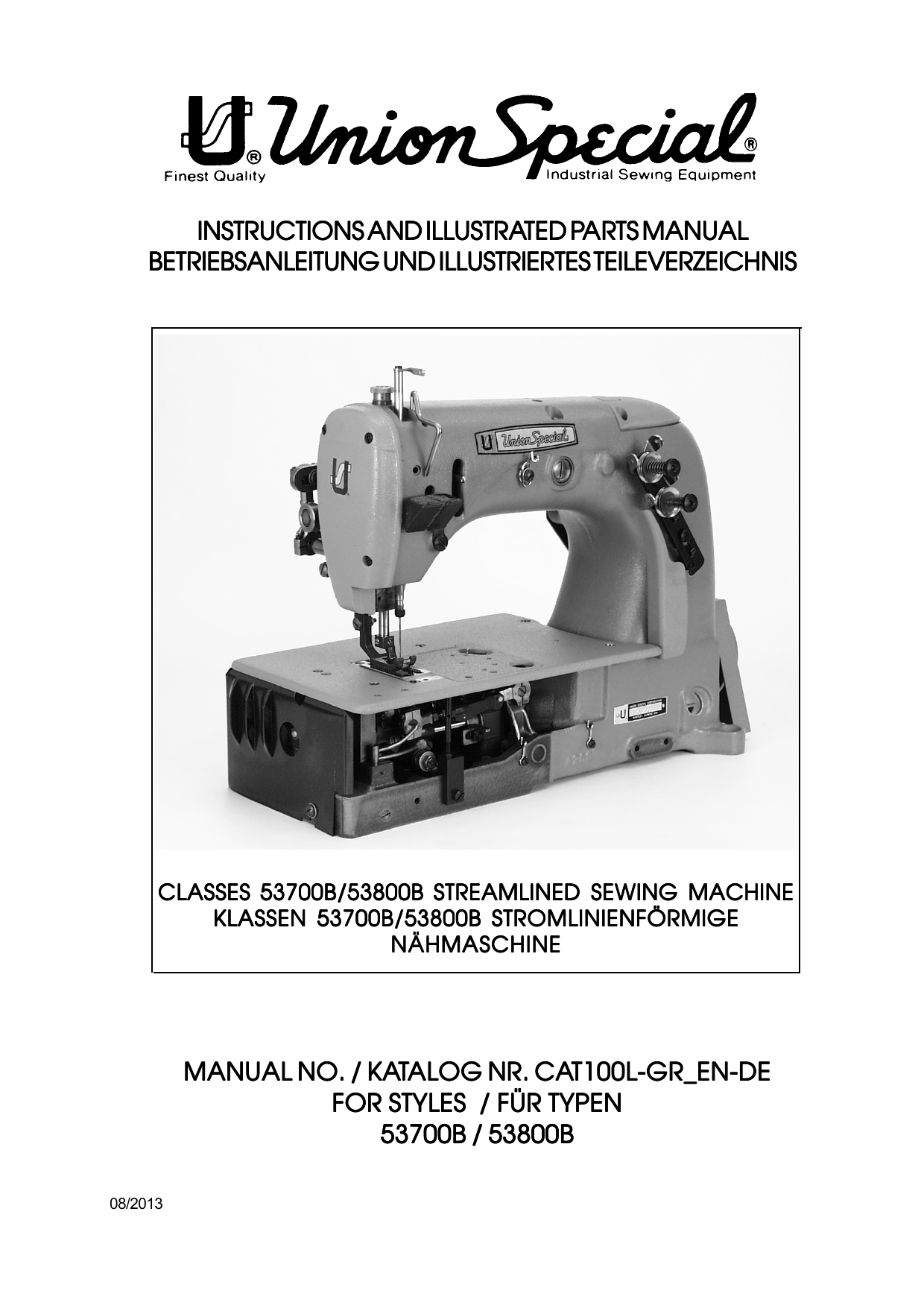 Union Special 53800BZ18-4031A Owner Manual | Manualzz