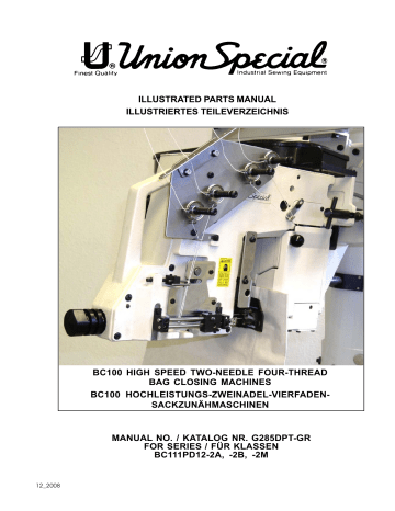 Union Special BC111PD12-2M Owner Manual | Manualzz