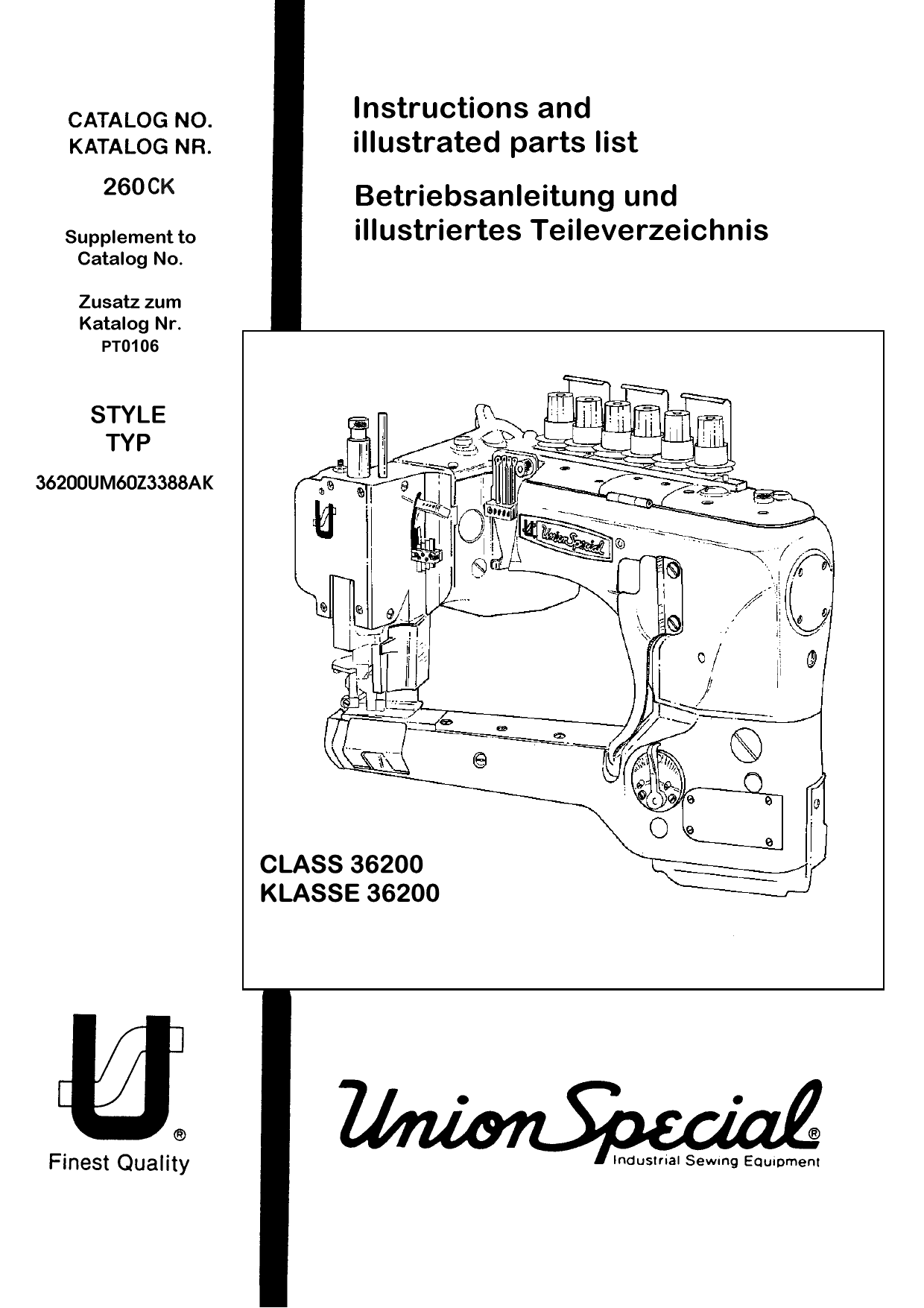 Union Special 36200PMZ3388AK Owner Manual | Manualzz