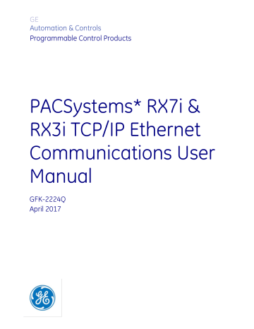 GE PACSystems RX7i, RX3i PROFINET User Manual | Manualzz