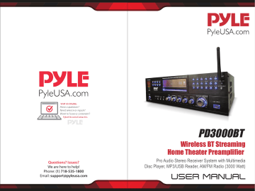 Pyle PD3000BT Preamplifier User Manual | Manualzz