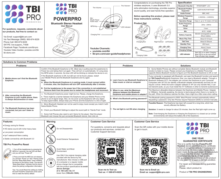 TBI Pro PowerPro User manual | Manualzz