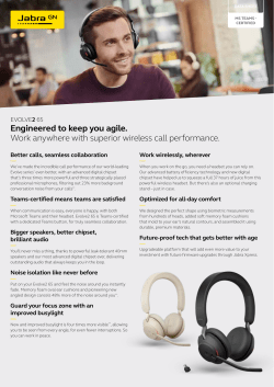 Jabra Evolve2 65 - USB-C MS Teams Stereo - Black - Datasheet, Quick