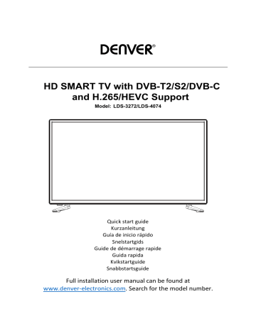 Denver LDS-3272 32” HD Ready SMART TV Benutzerhandbuch | Manualzz