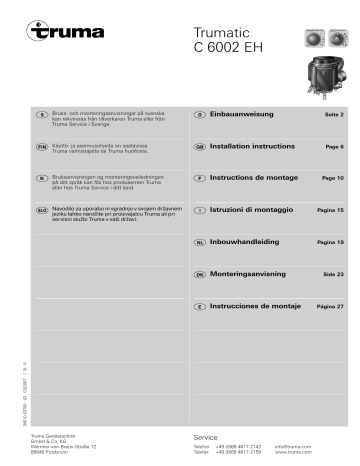 Truma Trumatic C 6002 EH Guide d'installation | Manualzz