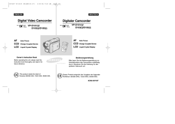 Samsung VP-D105 Owner Manual | Manualzz