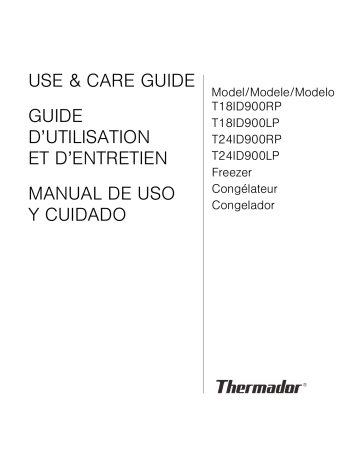Thermador T18ID900LP 18-Inch Built-in Panel Ready Freezer Column Use and Care Manual | Manualzz