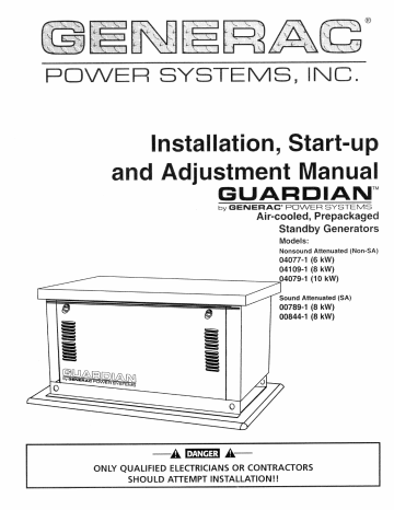 Generac 10 Kw 0040793 Standby Generator Manual Manualzz 10 Kw 0040793 Standby Generator Manual, Generac Standby Generator Wiring Diagram