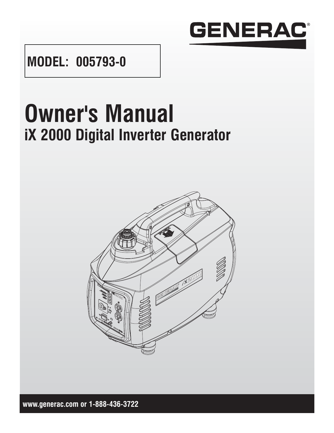 Generac iX2000 0057931 Portable Generator Manual | Manualzz