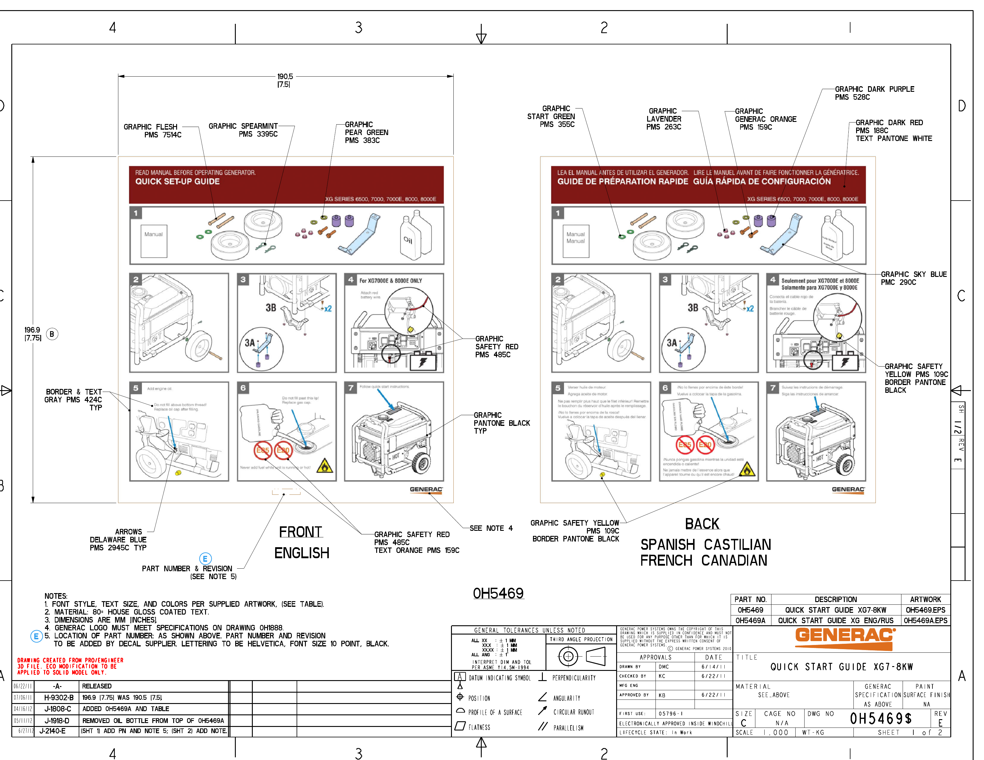 Generac XG7000E G0057982 Quick start guide | Manualzz