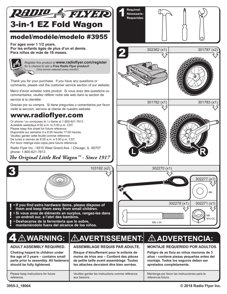 radio flyer ez fold wagon instructions