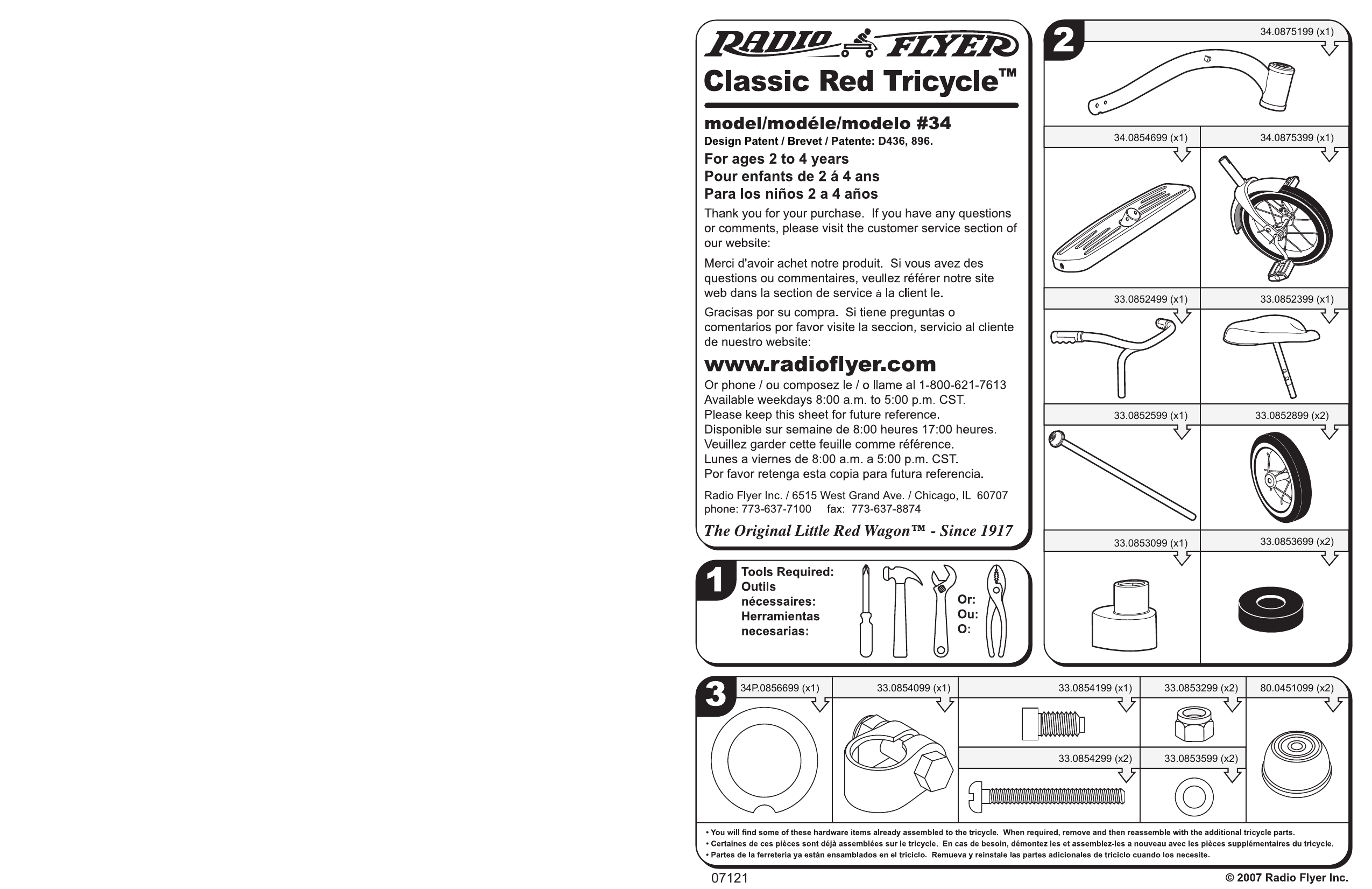 Radio Flyer 34 Operating instructions | Manualzz