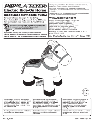 AIYAPLAY Cavallo Cavalcabile Elettrico Bambini 18-36 Mesi Marrone - Foto 7