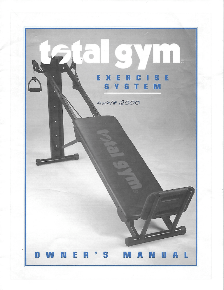 Total Gym Xl Manual