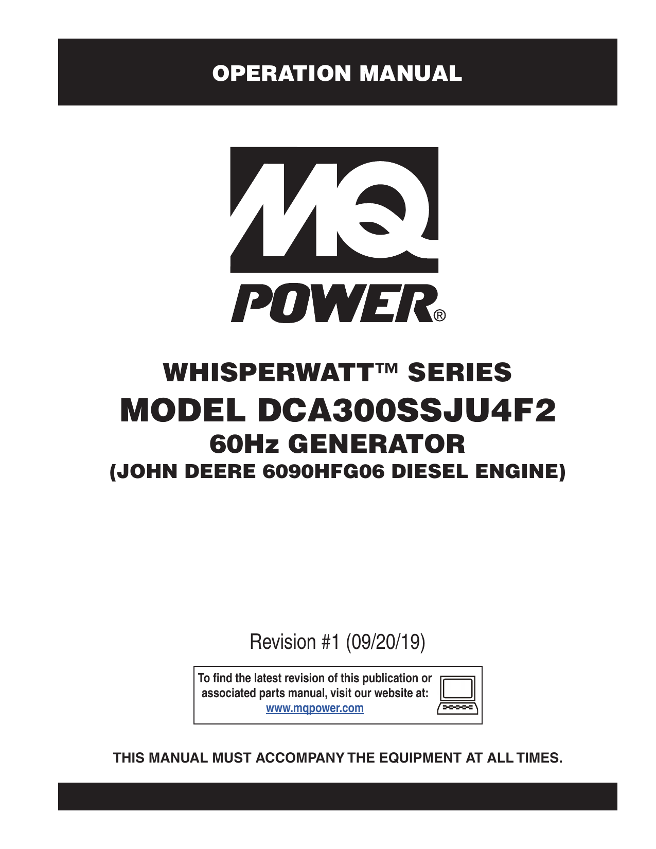 MQ Power DCA300SSJU4F2 Generator Operation Manual Manualzz