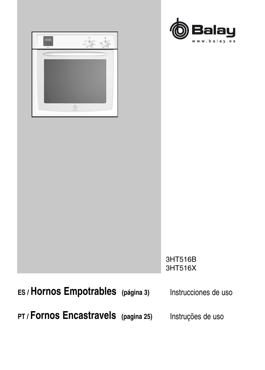 Balay 3HT516B/01 Horno Blanco 3HT516B User Manual | Manualzz