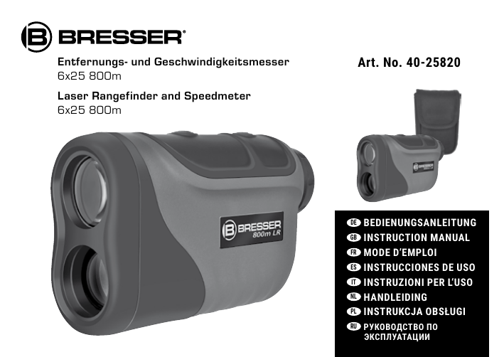 4025820 BRESSER 6x25 Entfernungs & Geschwindigkeitsmesser 800m 