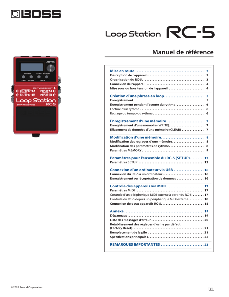 Boss Rc 5 Manual