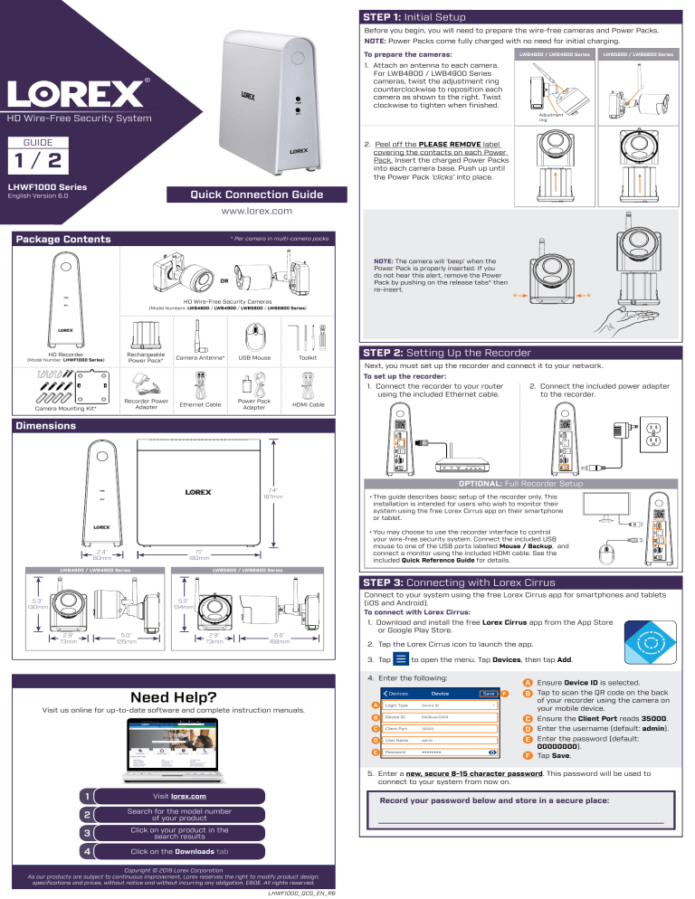 Lorex LHWF1080W-64 User manual | Manualzz