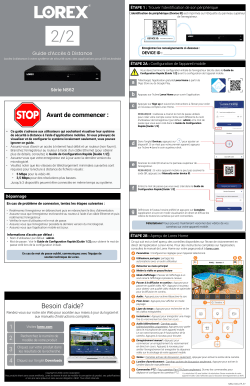 Lorex N4K3-1616WD - Manual, Product information, Quick Setup guide