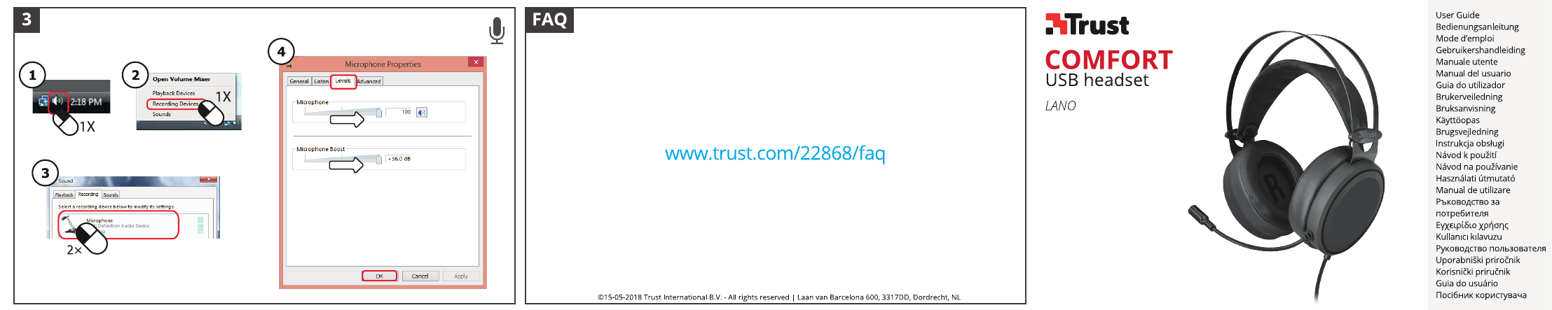 trust lano pc usb headset