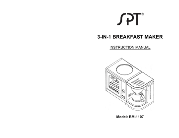 SPT 3-in-1 Breakfast Maker, Stainless Steel & Black