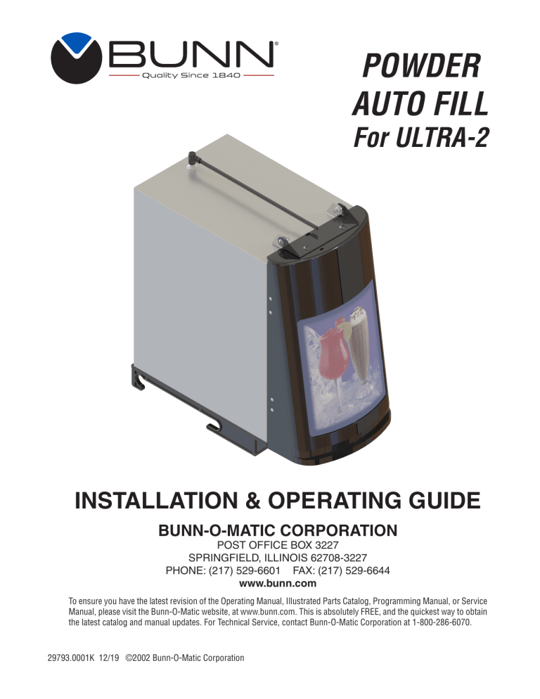 Bunn Ultra-2 PAF Powdered Autofill, Black/Stainless, Ultra-2 Black