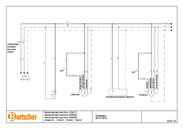 Bartscher 110431 Cutlery polishing machine 1500/17 Wiring Diagram