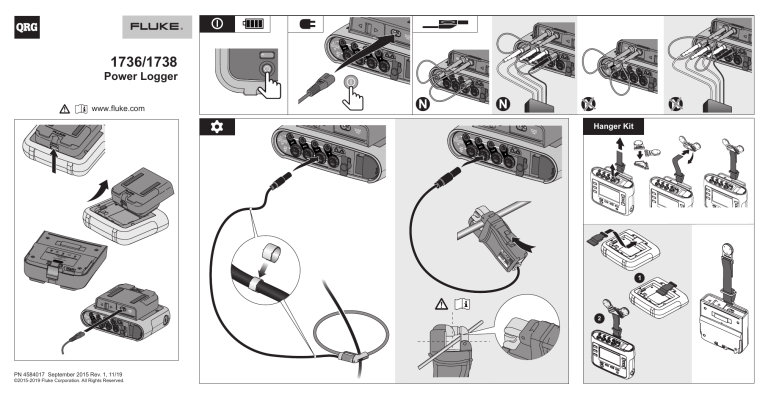 Fluke 1736 and 1738 Three-Phase Power Quality Loggers Reference guide