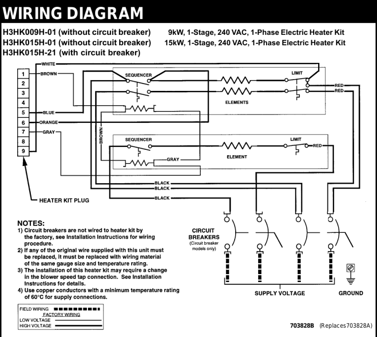 Maytag H3HK Large Package Electric Heater Kit (includes Wiring Diagrams ...