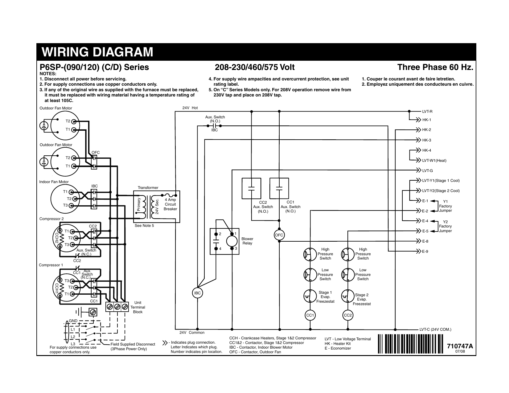 Unbranded P6SP-A 6, 7.5 - 10 Ton Wiring Diagram | Manualzz