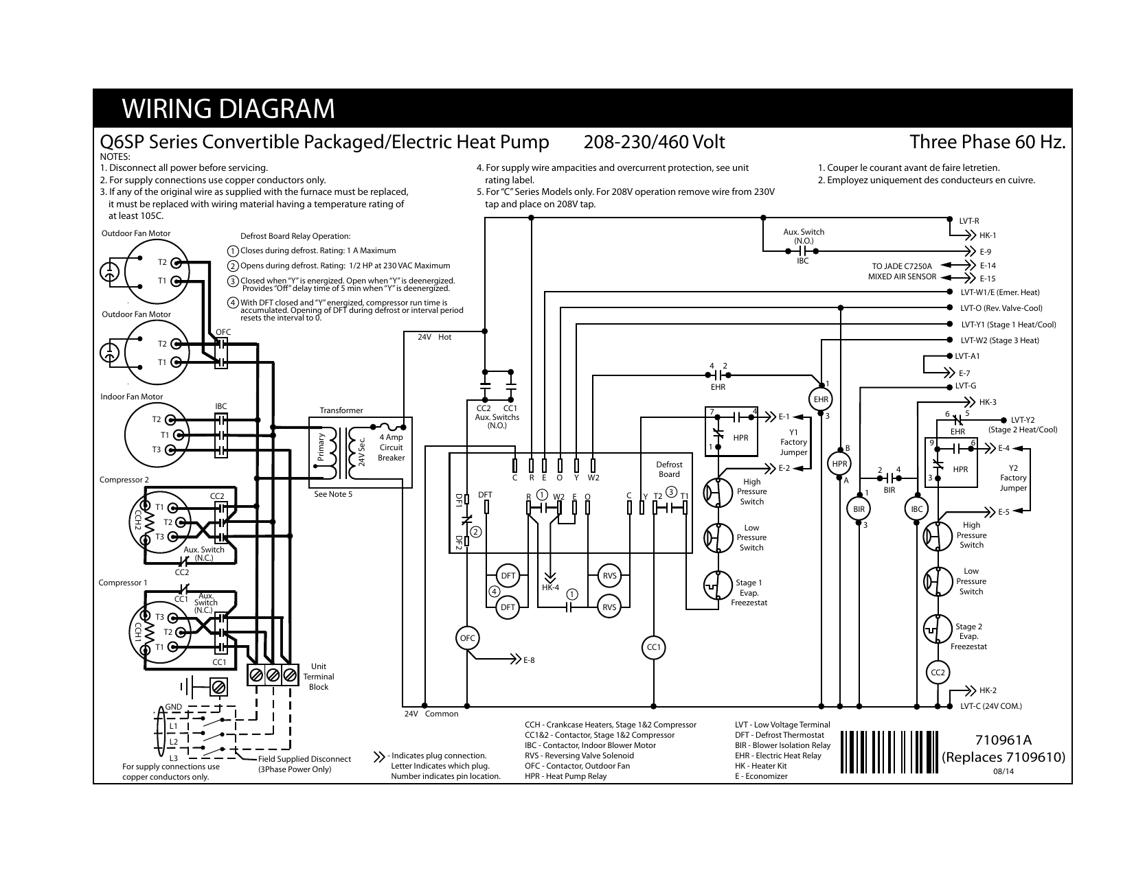 Unbranded Q6sp A 7 5 10 Ton 3 Phase Wiring Diagram Manualzz