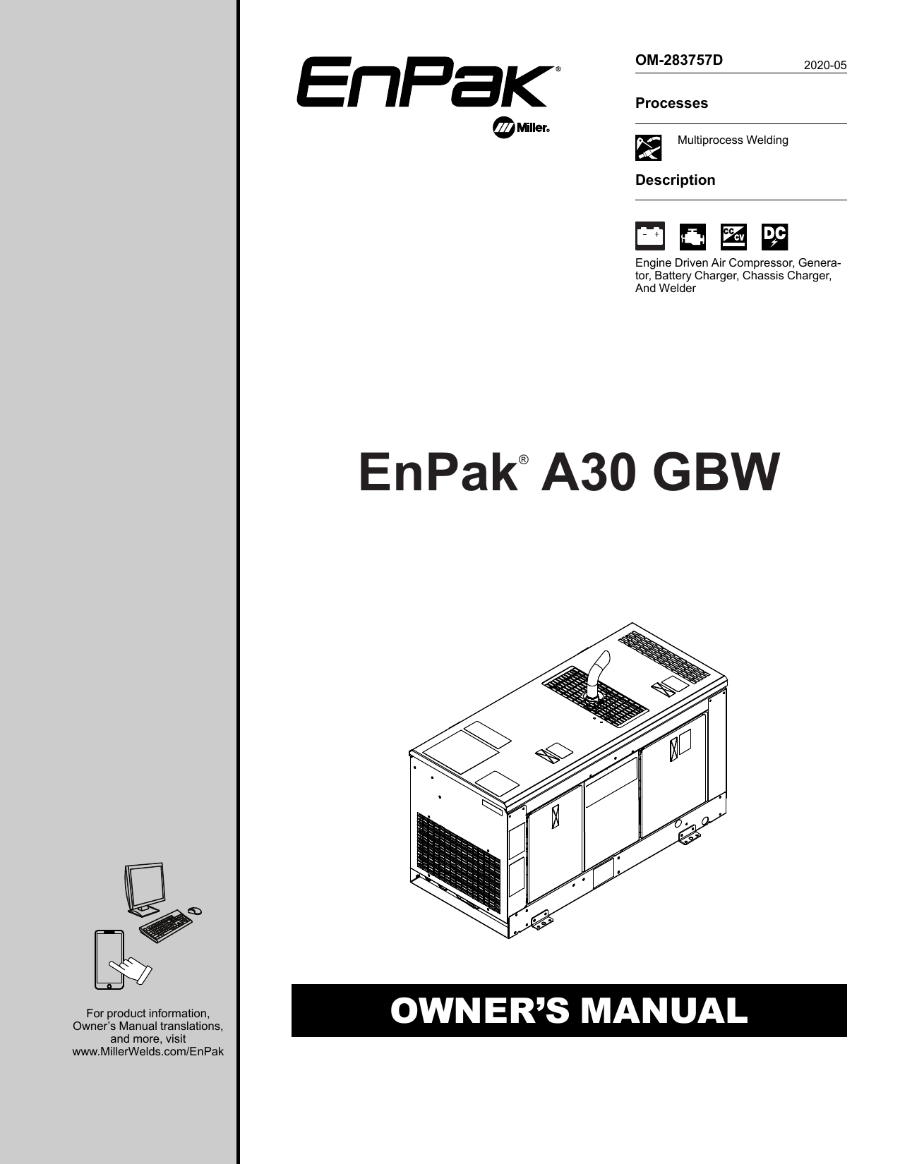 Miller ENPAK A30 GBW GAS Owner Manual Manualzz