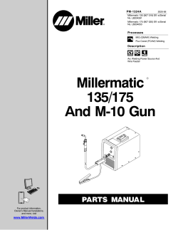 Miller LF100362 - Owner's manual, User manual