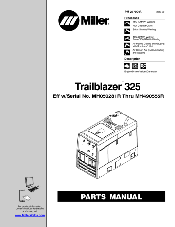 Miller TRAILBLAZER 325 Part Manual | Manualzz