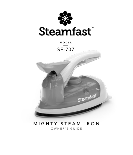 Steamfast SF-707 Mighty Travel Steam Iron with 1.7 oz Water Tank,  Lightweight & Compact, Gray