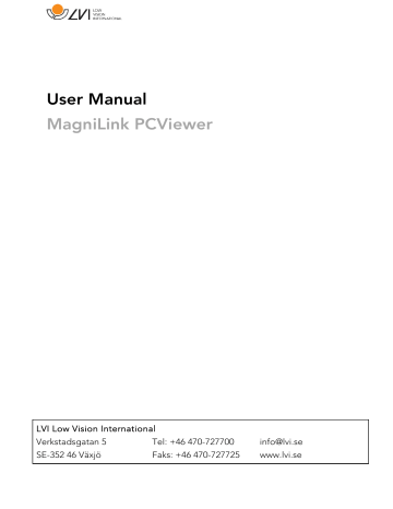 Eschenbach MagniLink PCViewer User Manual | Manualzz