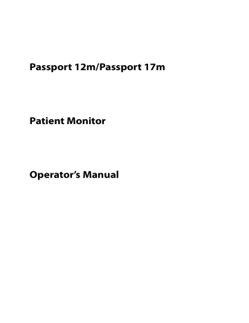 Mindray Passport 12m and 17m Operator’s Manual | Manualzz