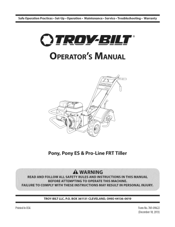 Troy bilt 2024 pony owners manual