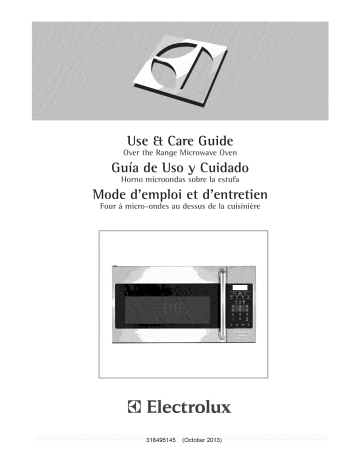 Electrolux EI30SM35QSA Microwave Manual - User Guide & Instructions | Manualzz