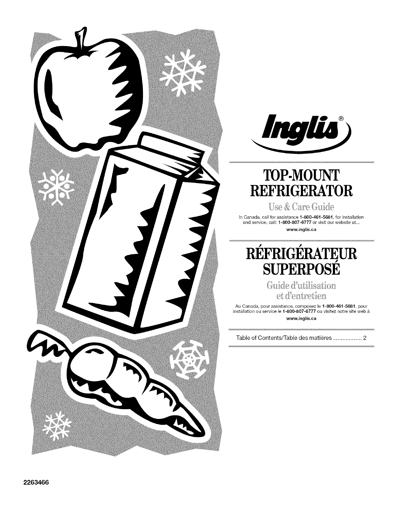 inglis-ipt104303-top-mount-refrigerator-owner-s-manual-manualzz