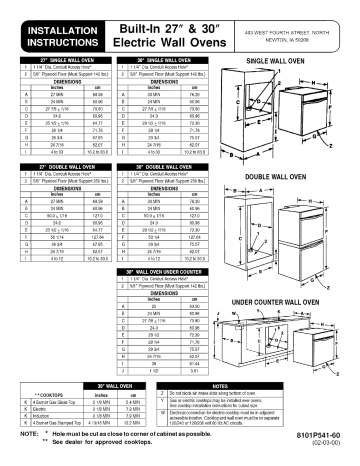 Maytag MEW6627DDS Electric Wall Oven Guide d'installation | Manualzz